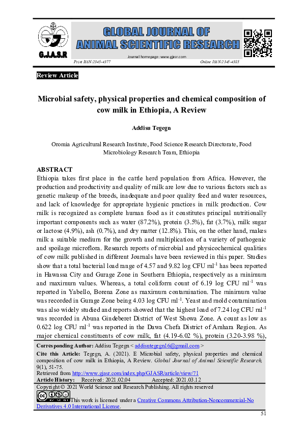 (PDF) Microbial safety, physical properties and chemical composition of ...