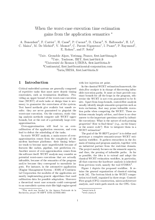 (PDF) When the worst-case execution time estimation gains from the ...