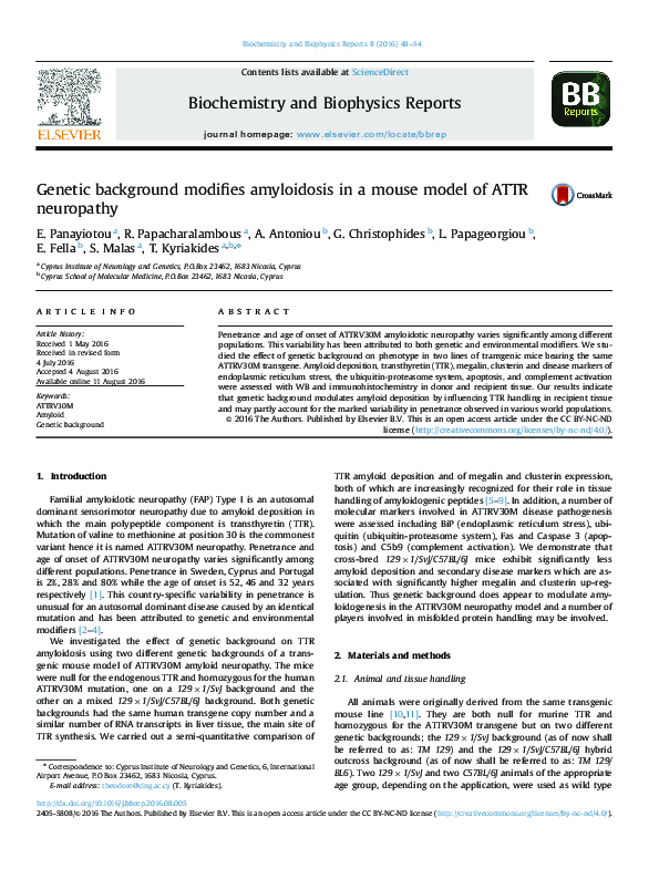 (PDF) background modifies amyloidosis in a mouse model of ATTR