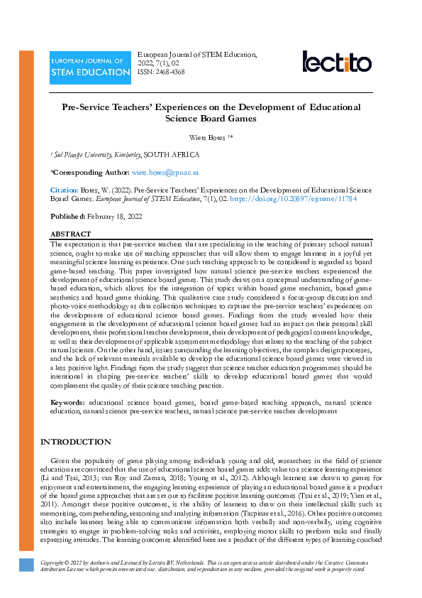 (PDF) Pre-Service Teachers’ Experiences on the Development of ...