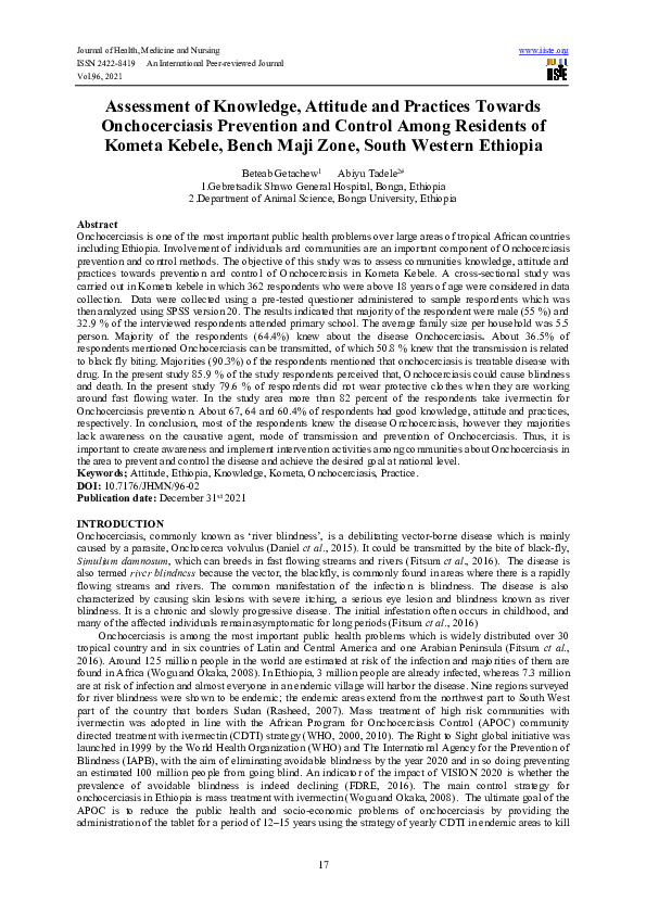 (PDF) Assessment of Knowledge, Attitude and Practices toward Infection ...