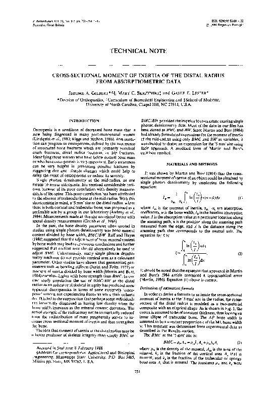 (PDF) Cross-sectional moment of inertia of the distal radius from ...