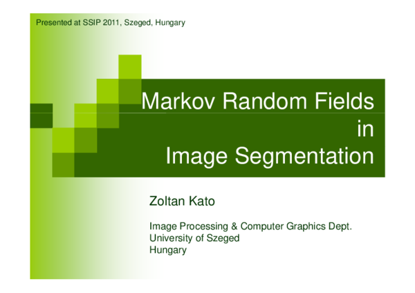 (PDF) Markov Random Fields in Image Segmentation