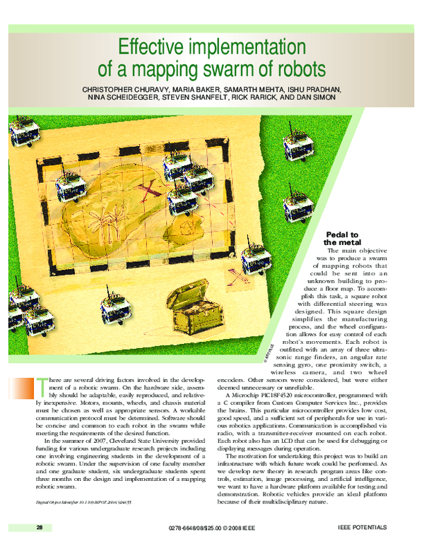 (PDF) Effective implementation of a mapping swarm of robots