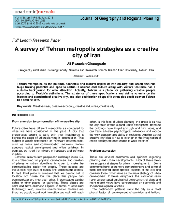 (PDF) Journal of Geography and Regional Planning