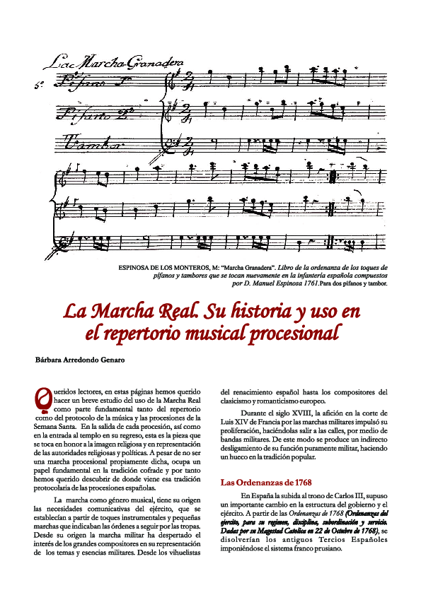 (PDF) La Marcha Real. Su historia y uso en el repertorio musical ...