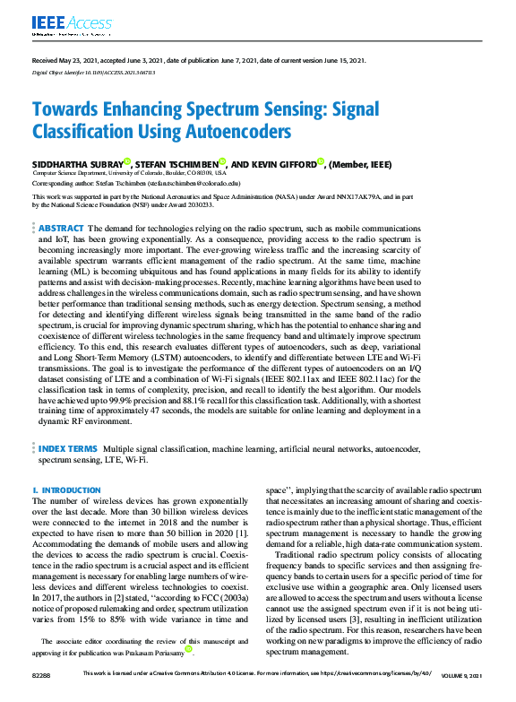 (PDF) Towards Enhancing Spectrum Sensing: Signal Classification Using ...