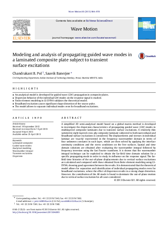 (PDF) Modeling and analysis of propagating guided wave modes in a ...