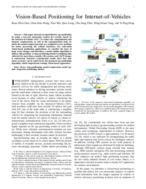 (PDF) Vision-Based Positioning for Internet-of-Vehicles