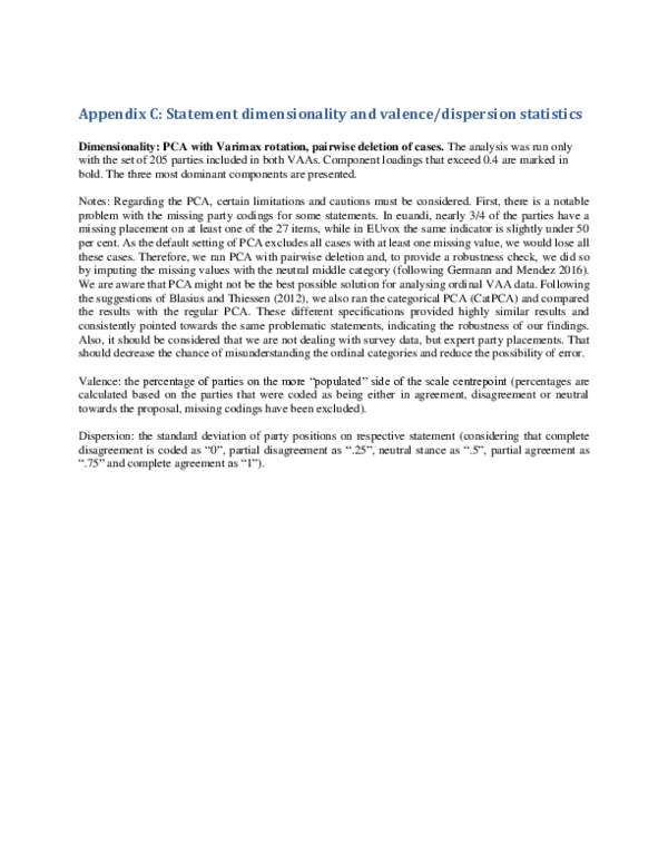 (PDF) Supplementary_C - Mapping parties in a multidimensional European ...