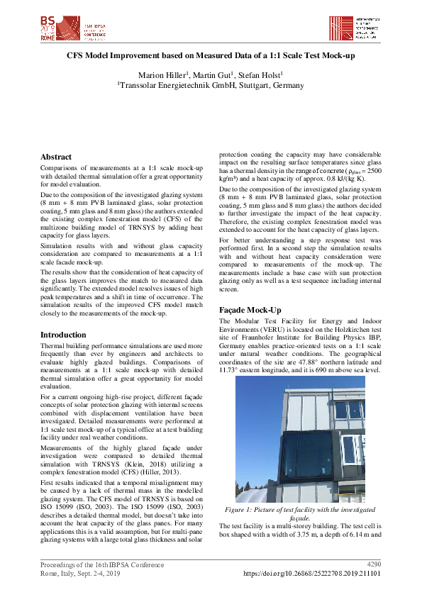 (PDF) Enhanced CFS Model Using 1:1 Scale Test Data