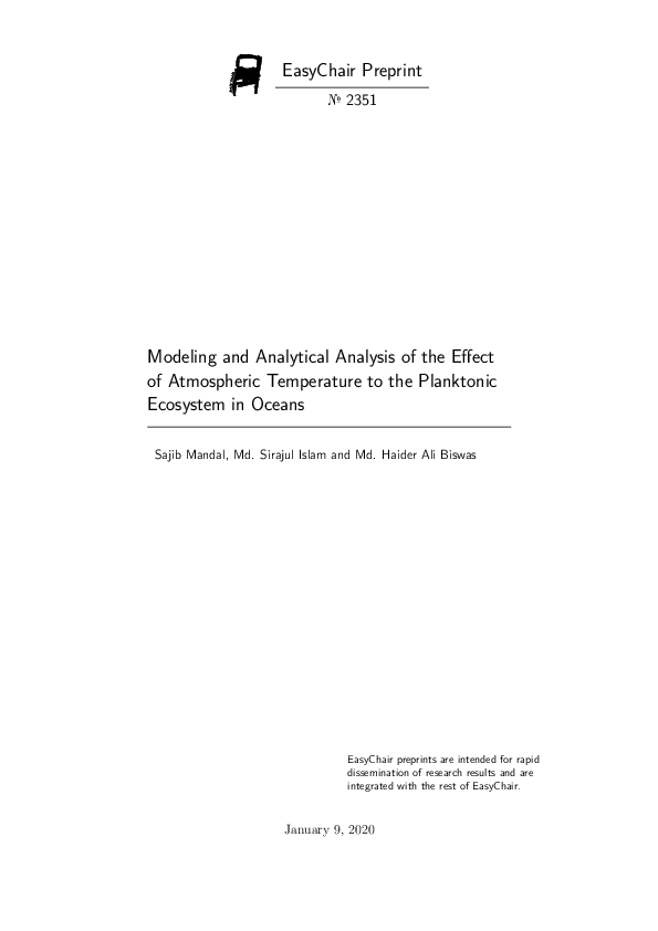 (PDF) Modeling and Analytical Analysis of the Effect of Atmospheric ...