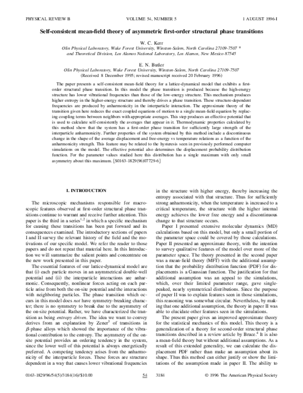 (PDF) Self-consistent mean-field theory of asymmetric first-order ...