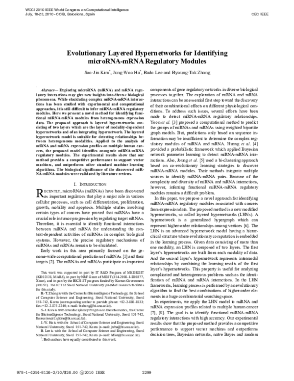 (PDF) Evolutionary layered hypernetworks for identifying microRNA-mRNA ...