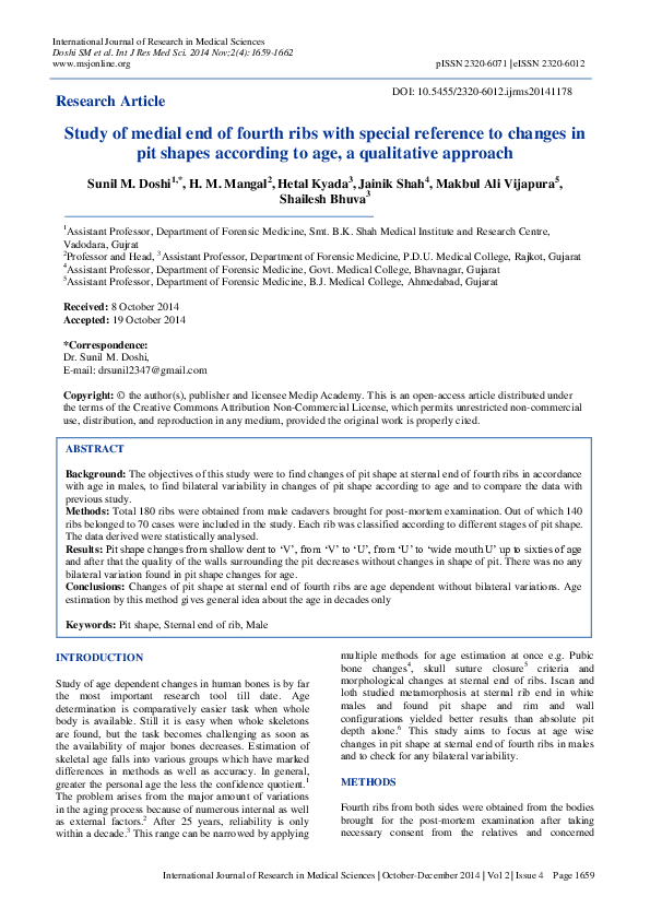 (PDF) Study of medial end of fourth ribs with special reference to ...