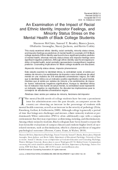 (PDF) An Examination of the Impact of Racial and Ethnic Identity ...