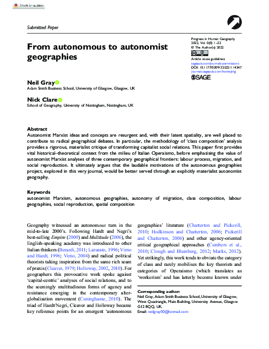 (PDF) From autonomous to autonomist geographies