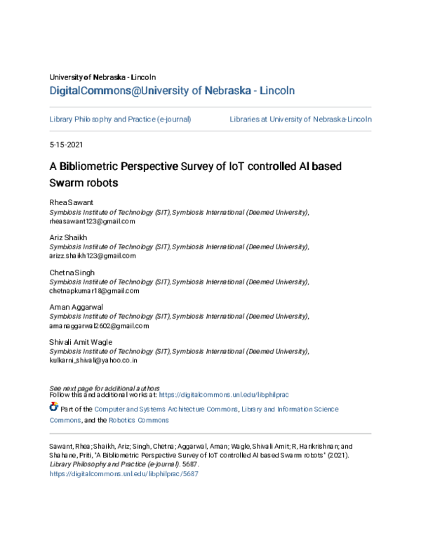 (PDF) A Bibliometric Perspective Survey of Iot Controlled Ai Based ...