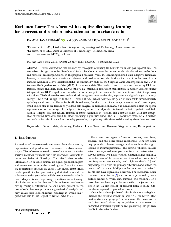 (PDF) Karhunen Loeve Transform with adaptive dictionary learning for ...