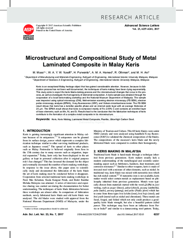 (PDF) Microstructural and Compositional Study of Metal Laminated ...