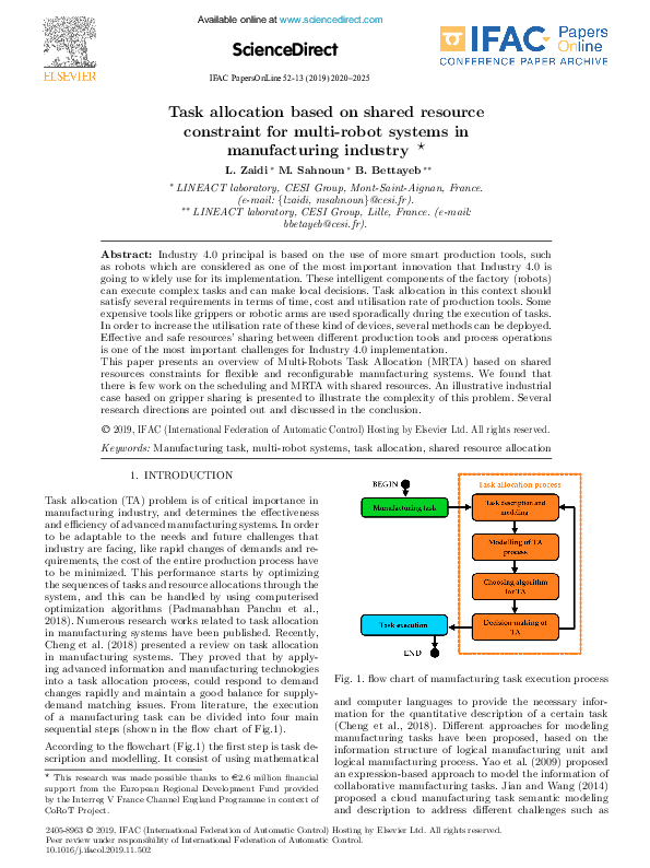 (PDF) Task allocation based on shared resource constraint for multi ...