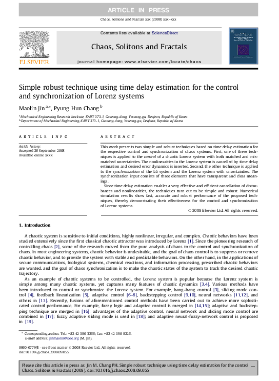 (PDF) Simple robust technique using time delay estimation for the ...