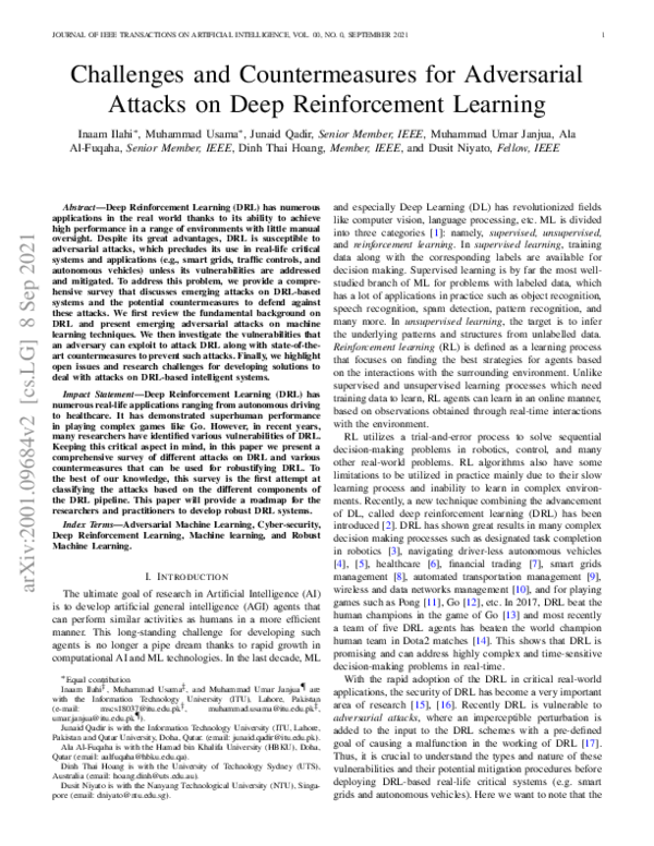 (PDF) Challenges and Countermeasures for Adversarial Attacks on Deep ...