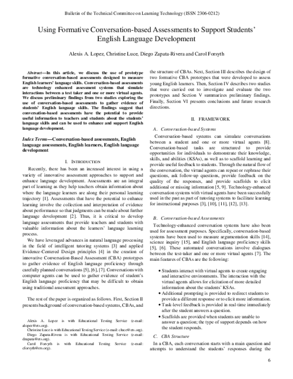(PDF) Using Formative Conversation-based Assessments to Support ...