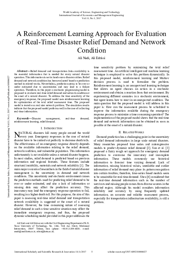 (PDF) A Reinforcement Learning Approach For Evaluation Of Real-Time ...