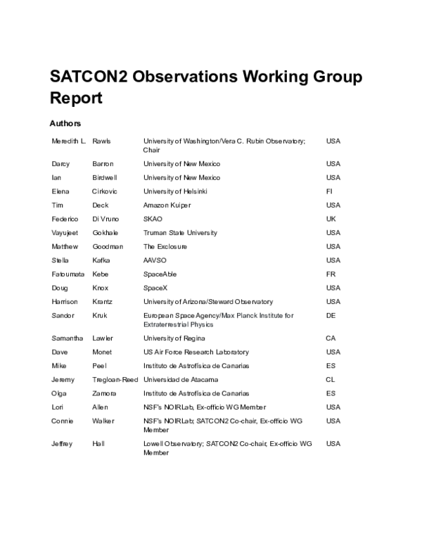 (PDF) SATCON2 Observations Working Group Report
