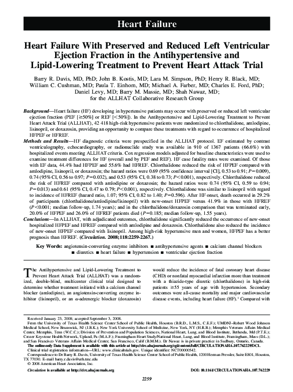 (PDF) Heart Failure With Preserved and Reduced Left Ventricular ...
