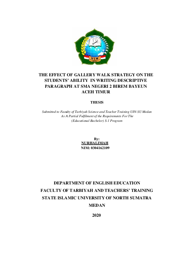 (PDF) The Effect Of Gallery Walk Strategy On The Student’s Ability In ...