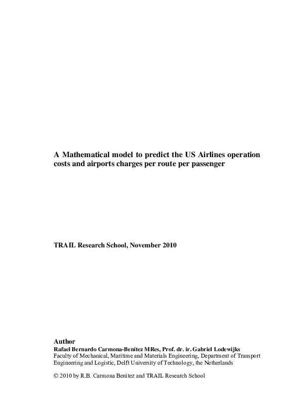 (PDF) A Mathematical model to predict the US Airlines operation costs ...