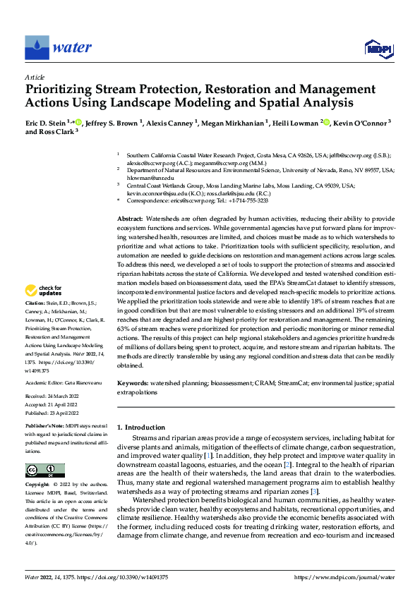 (PDF) Prioritizing Stream Protection, Restoration and Management ...