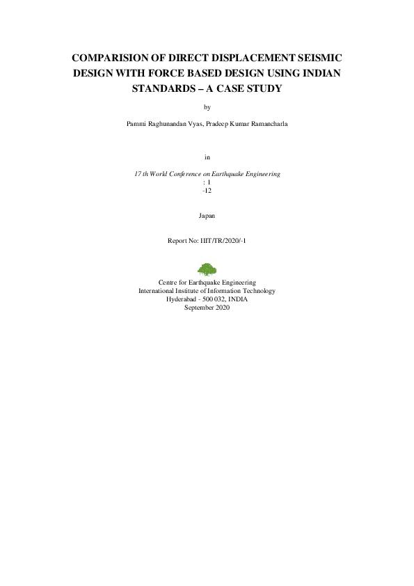 (PDF) Comparision of Direct Displacement Seismic Design with Force ...