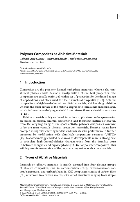 (PDF) Polymer Composites as Ablative Materials
