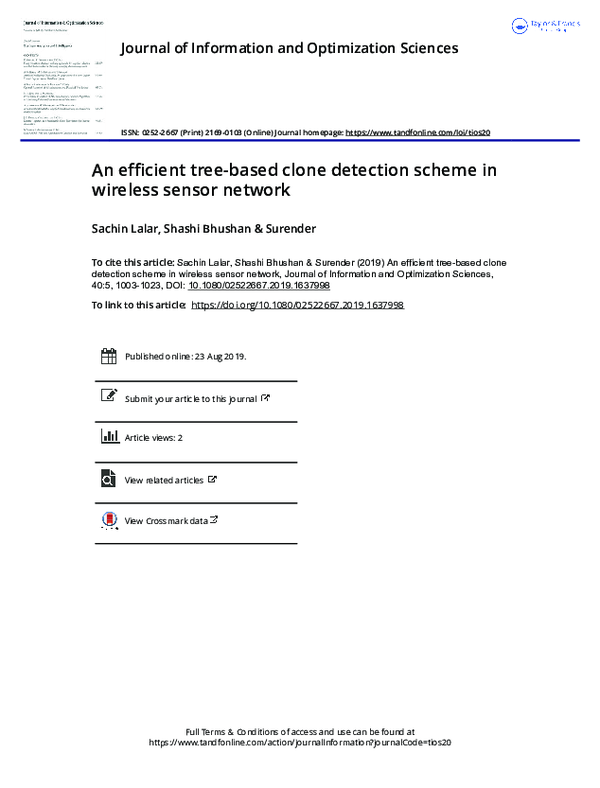 (PDF) An efficient tree-based clone detection scheme in wireless sensor ...