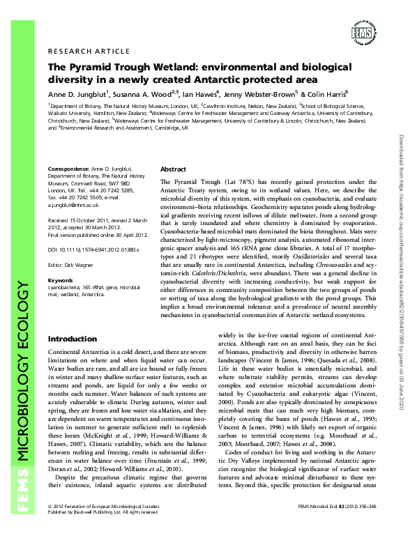 (PDF) The Pyramid Trough Wetland: environmental and biological ...