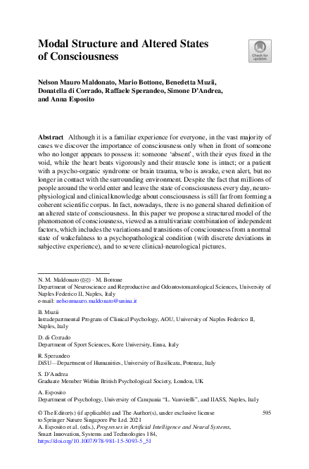 (PDF) Modal Structure and Altered States of Consciousness
