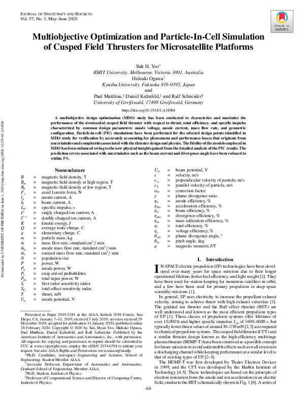 (PDF) Multiobjective Optimization and Particle-In-Cell Simulation of ...
