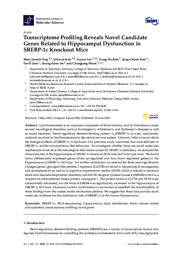 (PDF) Transcriptome Profiling Reveals Novel Candidate Genes Related to ...