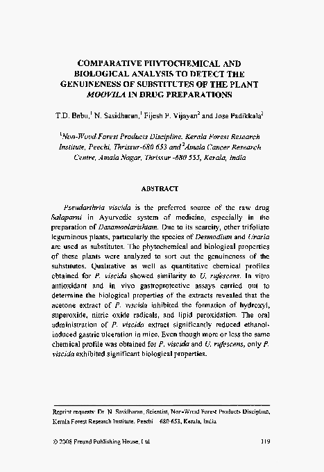 (PDF) Comparative phytochemical and biological property analysis to ...