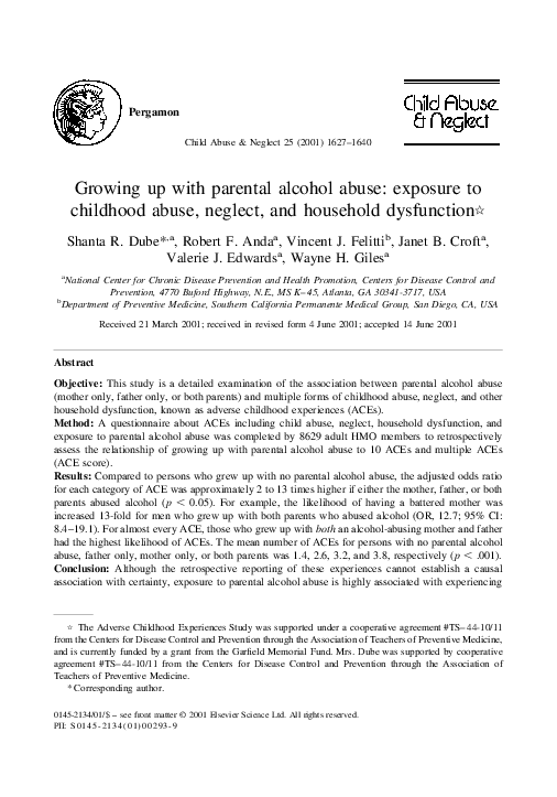 (PDF) Growing up with parental alcohol abuse