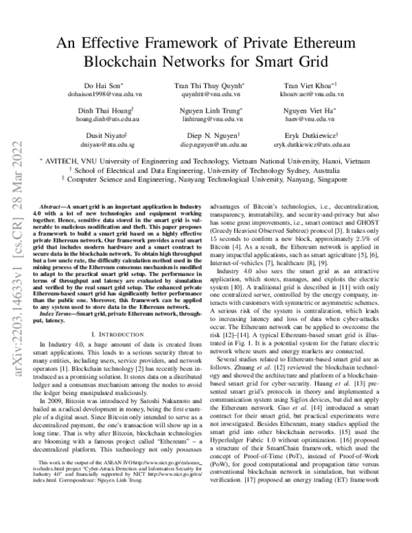 (PDF) An Effective Framework of Private Ethereum Blockchain Networks ...