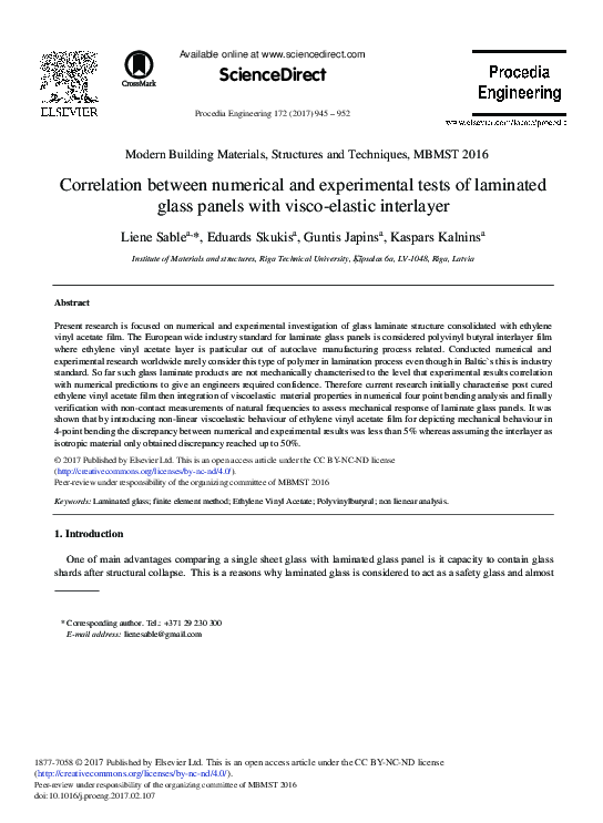 (PDF) Correlation between Numerical and Experimental Analysis Using ...