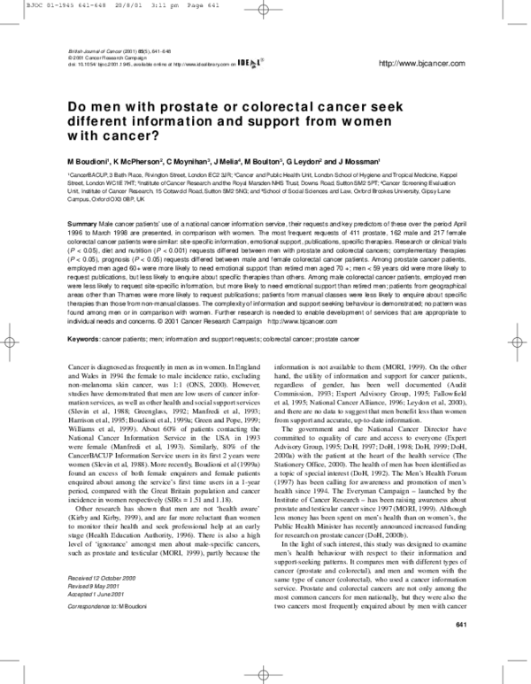 ?Dividing the desolation?: clients views on the benefits of a cancer counselling service