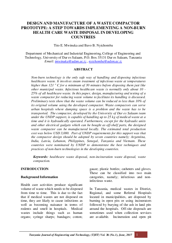 (PDF) Design and Manufacture Of A Waste Compactor Prototype: A Step ...