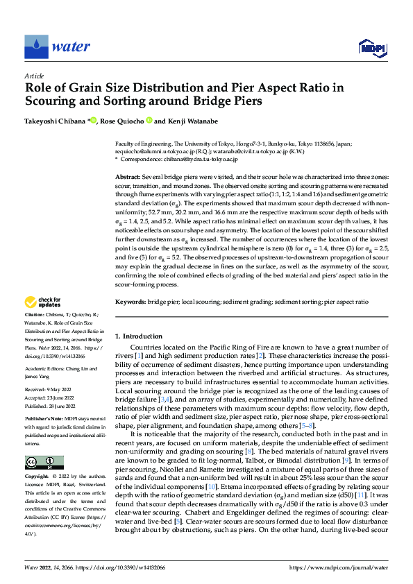 (PDF) Role of Grain Size Distribution and Pier Aspect Ratio in Scouring ...