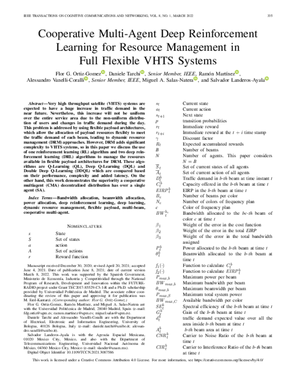 (PDF) Cooperative Multi-Agent Deep Reinforcement Learning for Resource ...