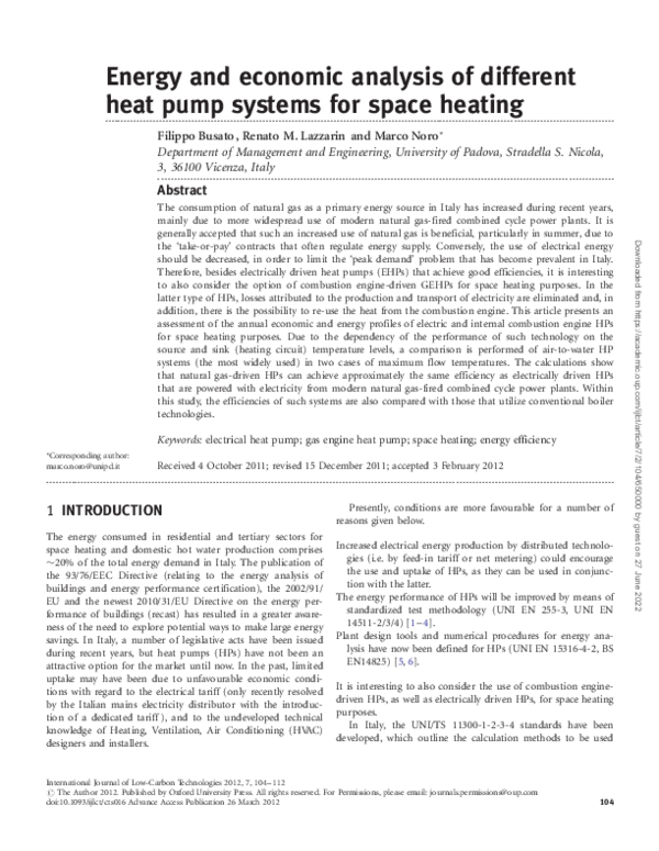 (PDF) Energy and economic analysis of different heat pump systems for ...